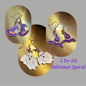 Handcrafted Halloween Special Earrings 3pairs